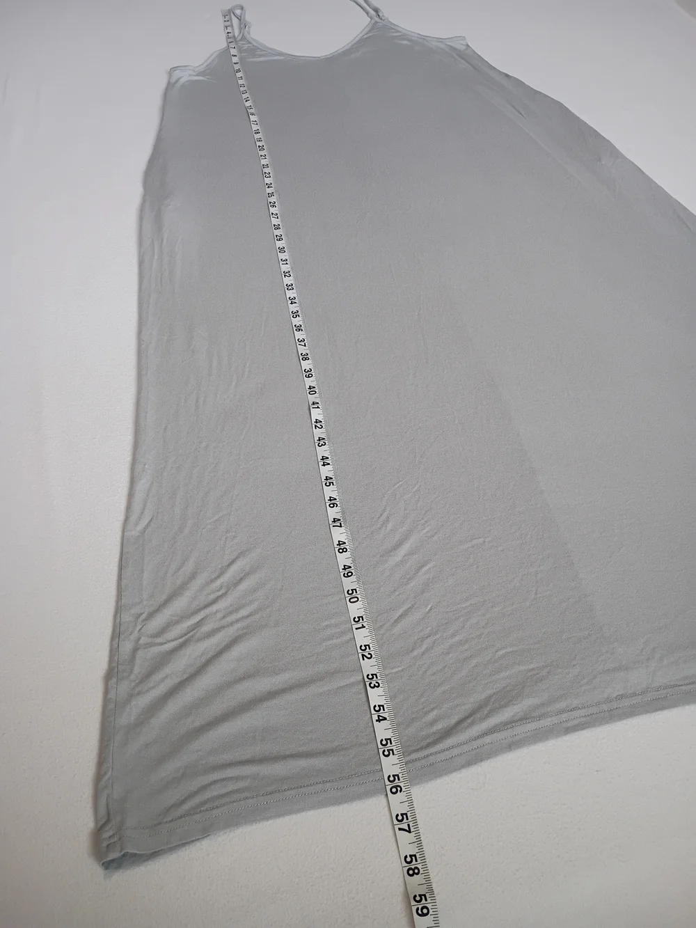 Poetsky 2XL Gray Minimalist Spaghetti Strap  Summer Maxi Dress With Pockets